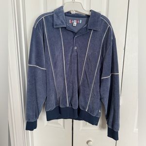 Blue Urban Outfitters Striped collared pullover men’s medium